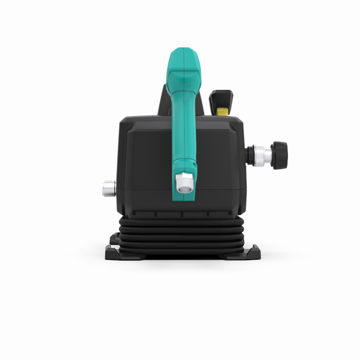 ARXP pressure washer with hose and nozzle on a white background, Side Left